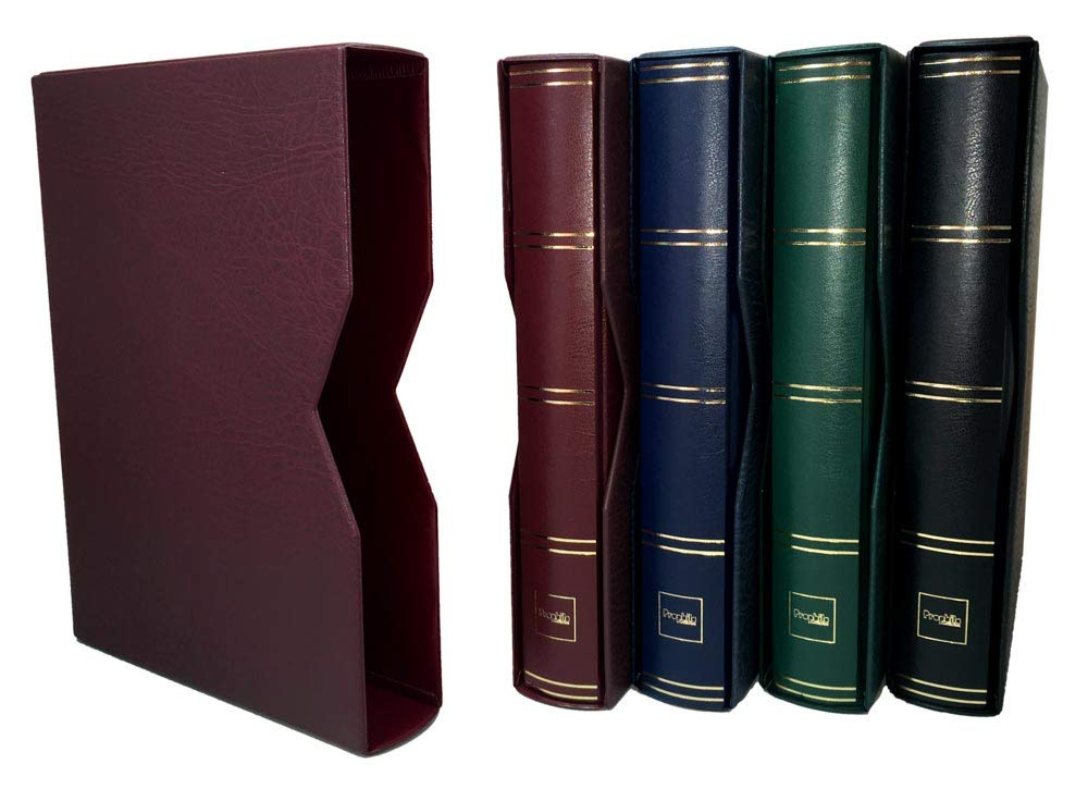 Prophila Slipcase for stockbook stamp album 60 and 64 sides red