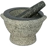 Libertyware 8 Inch Stone Granite Mortar and Pestle 4 Cup Capacity