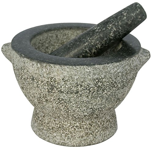 Libertyware Stone Granite Mortar and Pestle 4 Cup Capacity, 8 Inch, Gray - //coolthings.us