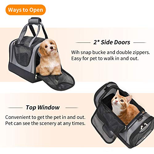 PETTOM-Oxford-Haustier-Tragetasche-Hunde-Transportbox-Katze-mit-EIN-waschbares-weiches-Wollpad-Gittergewebe-Transporttasche-fr-Haustier-fr-Reisen-und-Tglicher-Gebrauch