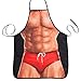 Tirain Sexy Apron Novelty Muscle Man Kitchen Cooking Grilling Apron Funny Creative Birthday Gift for Men Boyfriend (Man Body Pattern)