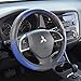 Blue BDK Combo Fresh Design Matching All Protective Seat Covers (2 Front 1 Bench) Ergonomic Steering Cover (1 Piece) Heavy Protection Sleek Graphic Auto Carpet Floor Mats (4 Set)