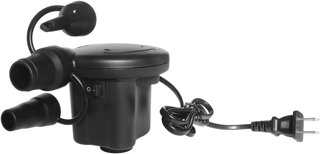 WEY&FLY Quick-Fill Electric Air Pump for Inflatables Air Mattress Bed AC 100-120V Black (8218): Toys & Games
