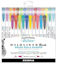 Zebra Pen Mildliner Double Ended Brush Pen, Brush