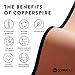 Copper Slim Waist Belt for Women - Workout Compression Belt Increases Sweat & Circulation (Black, S)