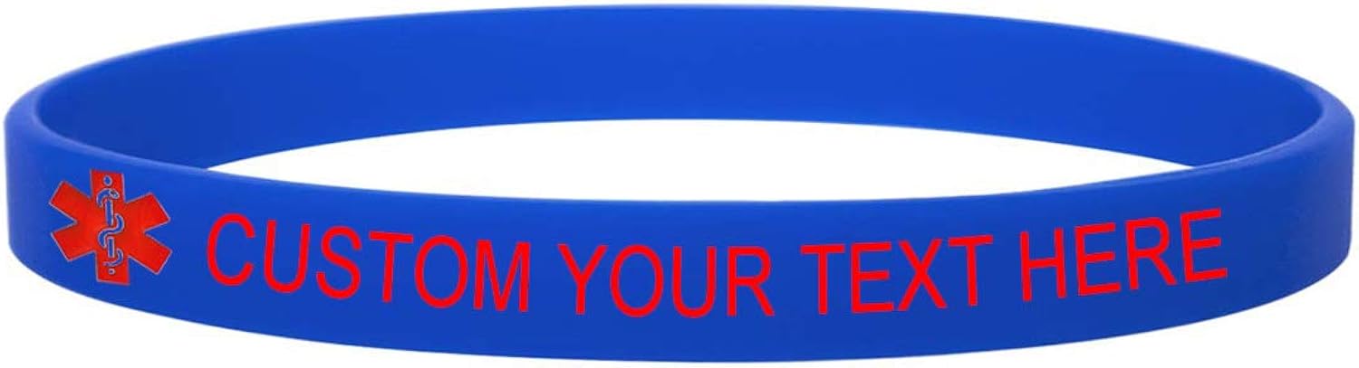 braccialetto di allarme medico per donne con incisione gratuita