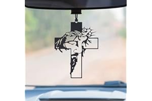 Rear View Mirror Accessories - Car Hanging Accessories - Car Pendant, Charm Ornaments - Swinging Ornaments, Cross Hanger - Bl