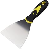 LAMXD Stainless Steel Wall Scraper Paint Stripper 3in Soft Grip for Drywall view 1