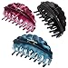 Fashion & Lifestyle 3 Pack 4-inch Large Hair Claws Jaw Clips for Women and Girls - Pretty Strong Clamp Non-Slip Barrettes Hair Updo Grips Bath Accessories for Thick Hair