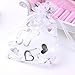 Wudygirl 100 PCS Organza Bags 3.54X4.72 inches Small Jewelry Bags with Drawstring Wedding Christmas Party Lavender Sachets Soaps Marbles Coins Bag (Mix Heart)