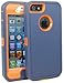 Brand New Iphone 5 5S Body Armor Defender - Comparable to Otterbox Defender + 1pc 3ft Data Cable (Blue on Orange)
