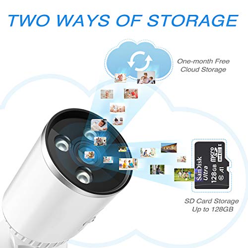 FREDI 3MP Outdoor Security Camera, Surveillance Cameras Outdoor WiFi PoE IP Camera FHD Night Vision, Two-Way Audio, Motion Detection, IP66 Waterproof, Cloud Storage Compatible with iOS/Android Systems - Thumbnail 5