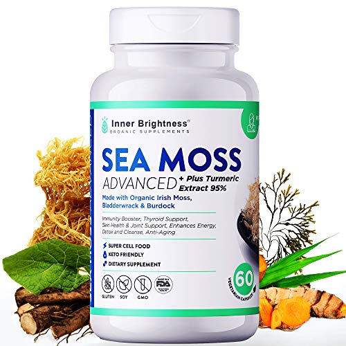 Inner Brightness Organic Irish Sea Moss Capsules Max Absorption + 95