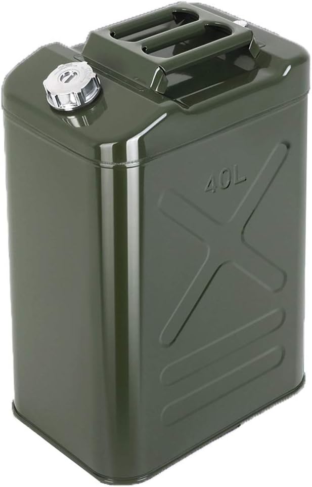 Portable Fuel Tank - Portable Multi-purpose Spare Car Plastic Drum With Built-in Extension Tubing, Green Emergency Tank Spare NATO Style Army Fuel Tank - 7 Types Of Capacity for Jeep JK Wrangler SUV A