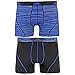 adidas Men's Sport Performance Trunk Underwear (2-Pack), Blue Looper Black, X-Large
