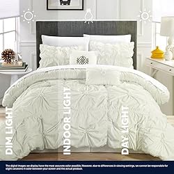 Chic Home White Bed in a Bag Comforter Set, Queen