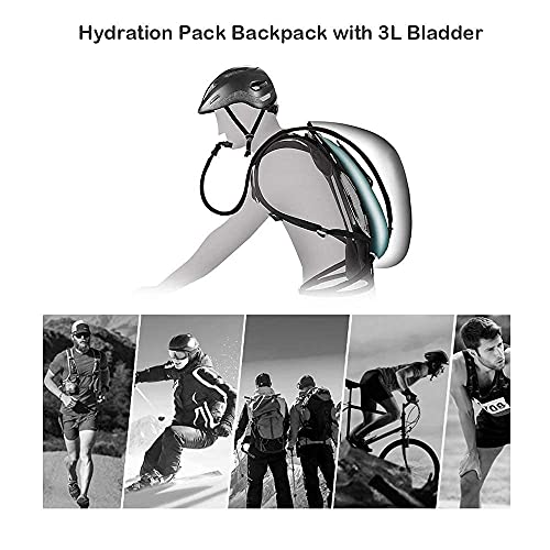 3L Lightweight Hydration Backpack Water Bladder Backpack for Mountaineering, Hiking, Cycling