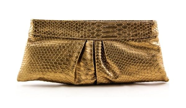 bronze metallic clutch bag