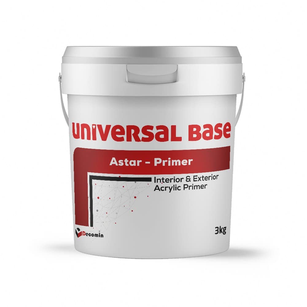 DECOMIN Universal Base Primer - For Venetian Plaster & Water Based Acrylic Paints - 3 KG (UNIVERSAL BASE PRIMER)
