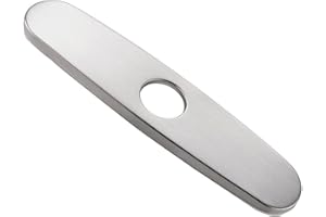 APPASO 10" Kitchen Sink Faucet Hole Cover Deck Plate Escutcheon Stainless Steel Brushed Nickel,Covering Unused Mounting Holes