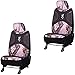 Browning Arms Company Pink Buckmark Brand Camo Logo Infinity Camouflage Version 2.0 Auto Car Truck SUV Vehicle Universal-Fit Safe Seam Seat Airbag Compatible Low Back Bucket Seat Cover with Head Rest Cover - PAIR