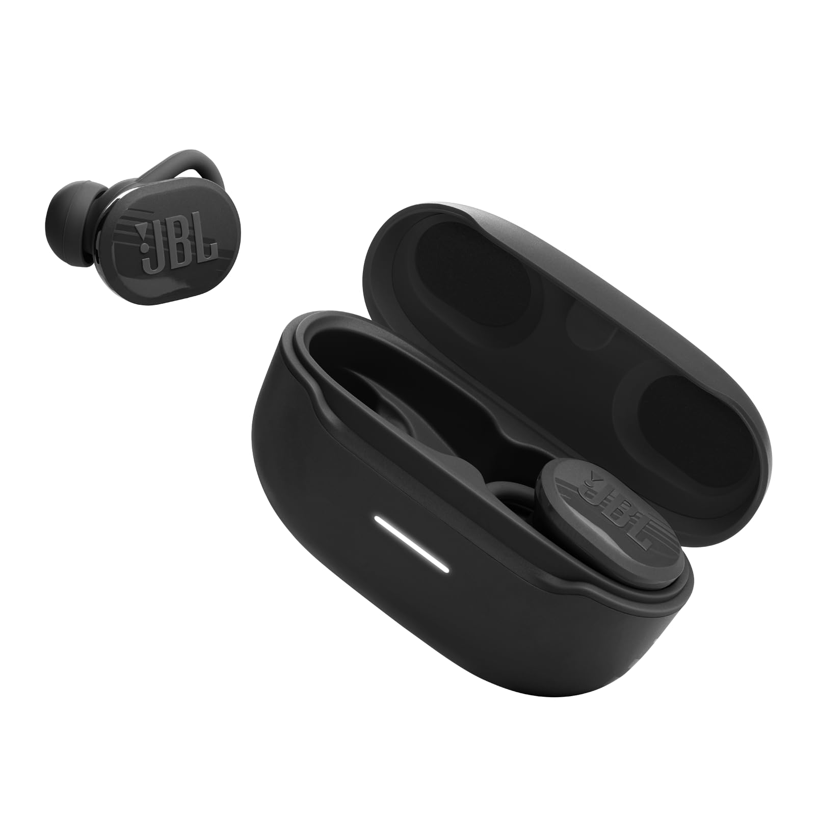 JBL Endurance Race 2, True Wireless Bluetooth-In-Ear-Kopfhörer, 48 h Akkulaufzeit, IP68 staub - und wasserdicht, Noise-Cancelling, JBL Pure Bass Sound, Smart-Ambient-Technologie, Sport-Modus, Schwarz