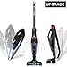 Vacuum Cleaner, Deik 2 in 1 Cordless Vacuum Cleaner, (2nd Gen: Upgraded Motor and Brush) High Power and Long Lasting 22.2V Li-ion Battery, Rechargeable Bagless Stick with Upright Charging Base, Black