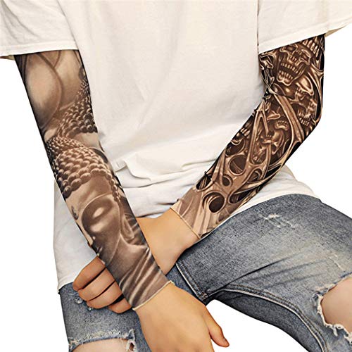 1PC Cooling Arm Sleeves for Men,UV Protective UPF Long Sun Sleeves, Tattoo Cover up Sleeves to Cover Arms