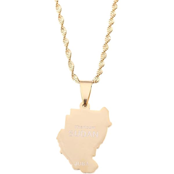 Stainless Steel Kenya Map Pendant Necklace - Gold Plated, Africa Country Jewelry Gift - View #5