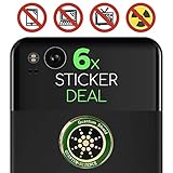 EMF Protection Cell Phone Sticker - Anti Radiation Shield Blocker - EMR Neutralizer EMF Meter Tested - Works with All Mobile Phones Cases iPad iPod MacBook Laptops TVs WiFi Protector (Silver 6pcs)