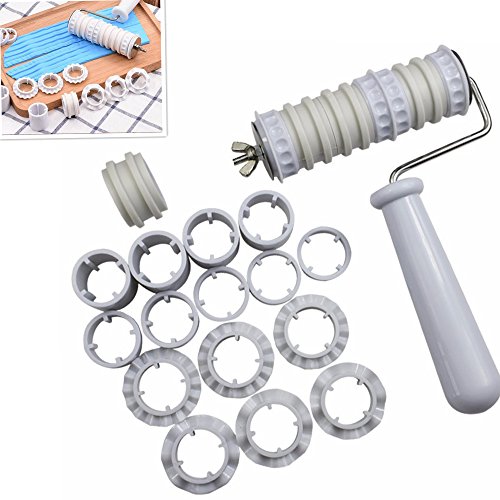 CHOP MALL ® Fondant Ribbon Cutter Roller Embosser Cake Decorating Set Tool - Thumbnail 5