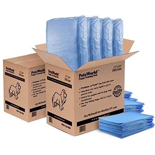 PETSWORLD Absorbent Pet Training Pads, 600 Ct, 17x24