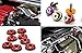 Amooca Purple Password JDM Aluminum Alloy Fender Bumper Engine Dress Up Washers Kit with Bolts 10Pcs