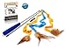 Pet Fit For Life 3 Soft Strands with Feathers Teaser and Exerciser For Cat and Kitten - Cat Toy Interactive Cat Wand