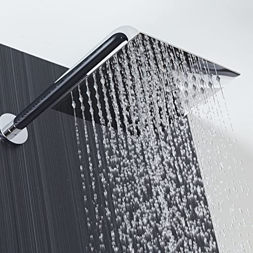12" Rain Shower Head with 13" Extension Arm Voolan Large Rainfall