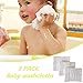 MUKIN Baby Bath Towels and Washcloths Set Also for Baby Swaddle Blanket and Baby Face Cloth, (5 PC Value Pack) Super Soft Cotton - Ideal for Baby Care Sets