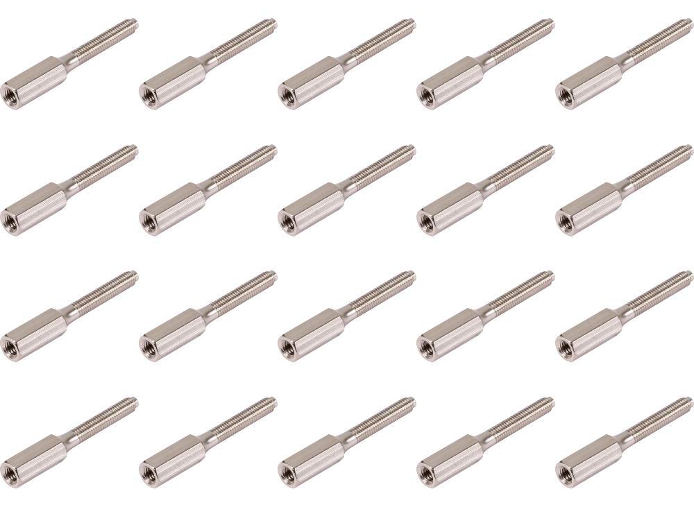 M3.5 x 35mm Brass Extension Studs Ideal for Extending Sockets and Switch Screws x20