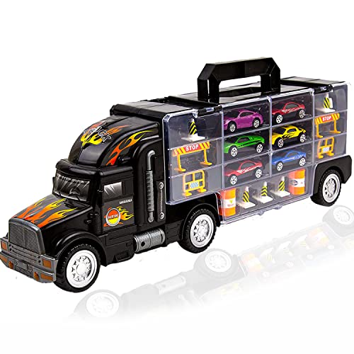thumbnail image 2 of Toysery Dinosaur Transport Truck Carrier With 6 Dinosaur Toys - 16 Inch Play Set For Kids 3+ 2 of 14