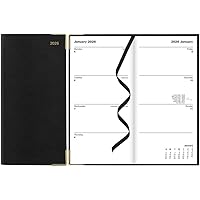 Letts of London® 2026 Classic Weekly/Monthly Planner, 12 Months, January to December, Gold Corners, Vertical, Slim Size, 6.62