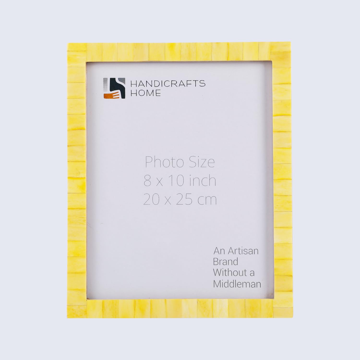 Handicrafts Home 8x10 Picture Frames, Vintage Style Wall Hanging & Desk Decor, Farmhouse Photo Frames Ideal for Living Room Office & Home Decor Picture Frame for Family Pictures & Wall Decor, Yellow