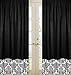 Sweet Jojo Designs 2-Piece Black and White Isabella Window Treatment Panels