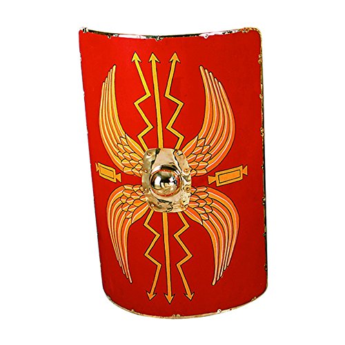 Roman Shield Scutum 42" x 44" Brass Lined - One Size - Red Armour