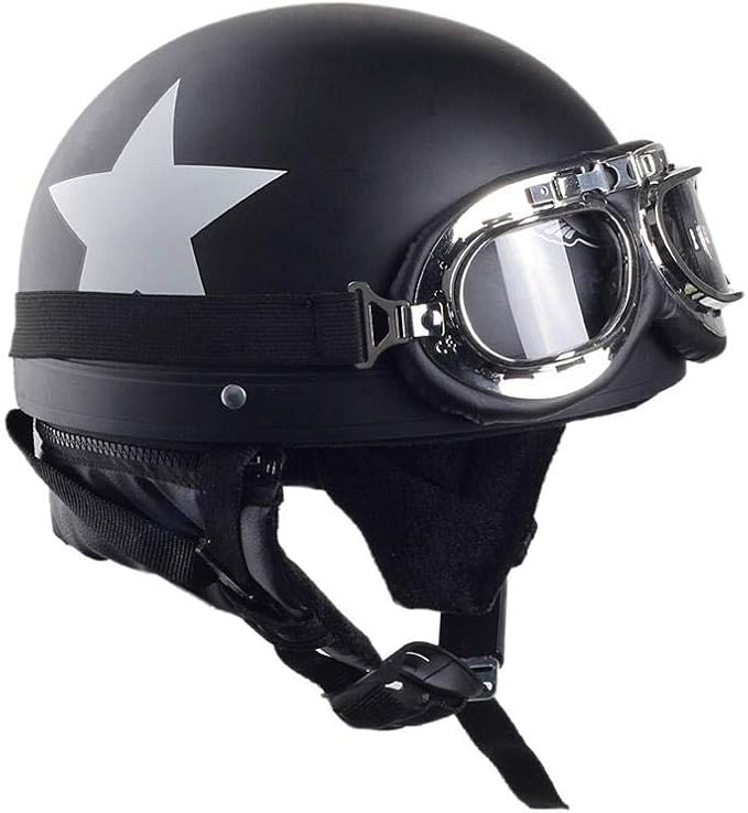 Motorcycle helmet with goggles sunshade motocross half helmet helmet