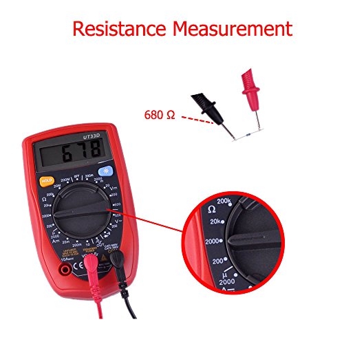 Ulincos Digital Multimeter UT33D Amp/Ohm / Volt Meter Multi Tester - Thumbnail 2