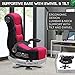 X Rocker 2.1 Sound Wireless Bluetooth 4 Speaker Video Gaming Chair, with Pedestal Base and High Tech Audio, Subwoofer, Breathable Mesh, Padded Armrest, 5129101, 32.3