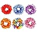 LoveS 18pcs Hawaiian Ruffled Flower Leis and 18pcs Hawaiian Flower Hair Clips for Beach Theme Party, Birthday
