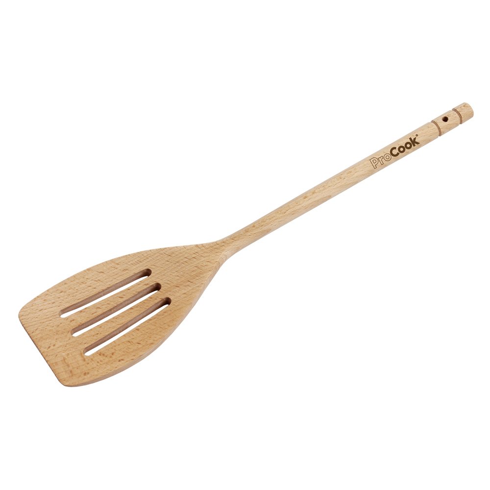 ProCook Wooden Slotted Spatula 30cm Amazon.co.uk Kitchen & Home