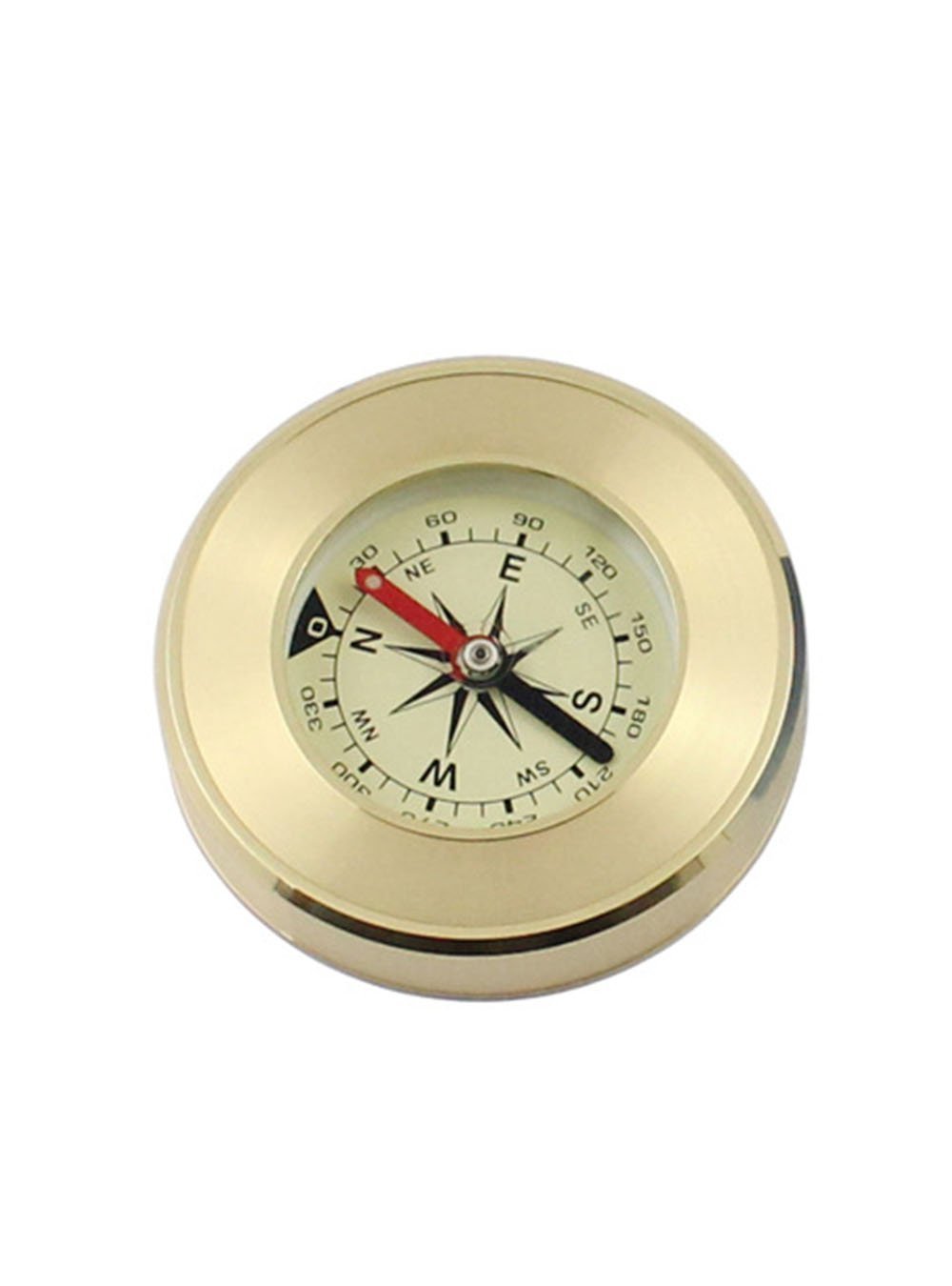 HNYM Mini Retro Portable Compass with Metal Casing for Hiking/Travel/Camping/Outdoor Trips/Navigation - Gold