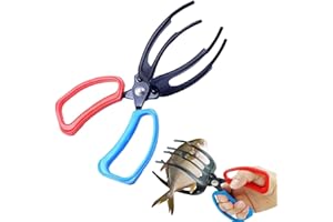 AIIONP 3 Claw Fish Gripper, Fishing Pliers Gripper, Metal Fish Control Clamp Claw Tong Grip Tackle Tool, Three Teeth Fishing Pliers Control Forceps Fishing Accessories