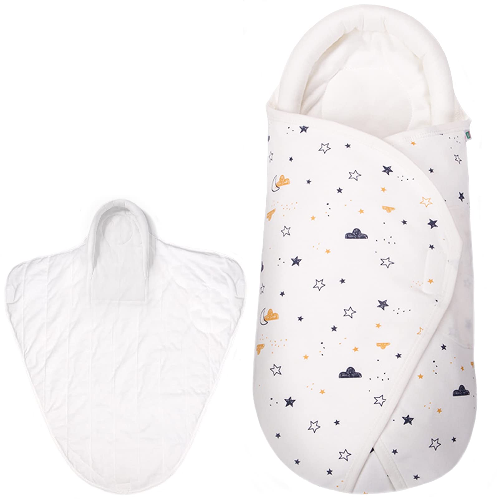 Asnewkit Swaddle Blanket for Newborns,Newborn Sleeping Bag 0-3 months 100% Organic Cotton Baby Swaddles,Baby Wrap Blanket,Swaddles for Newborn (White)